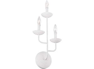 4059157346505 - Etc-shop - Wandleuchte Flurleuchte Wohnzimmerlampe 3x E14 Kronleuchter-Design Stahl weiß