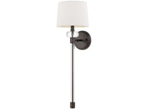 4059157346994 - Wandleuchte Flurlampe Wandlampe Textilschirm Stahl bronze Designleuchte E14