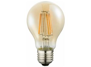 4059157348745 - Etc-shop - led Retro Filament Leuchtmittel Vintage Leuchtmittel E27 Kugel Glühbirne Amber Glas 7 Watt 630 Lumen 2200 Kelvin warmweiß DxH 6x106 cm