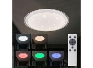 4059157349513 - Deckenlampe Alexa Smart Deckenleuchte Alexa Lampe Deckenlampe Sterneneffekt Dimmbar RGB CCT Nachtlicht App- Sprach Steuerung Metall weiß 1x LED