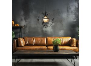 4059157349865 - Etc-shop - Hängeleuchte Deckenlampe Pendellampe Designleuchte Metall Kugel Schwarz d 30 cm