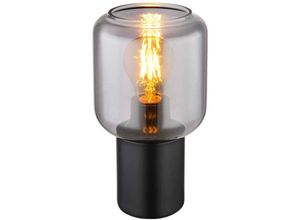 4059157349940 - Tischlampe Beistelllampe Schlafzimmerlampe Schreibtischlampe Metall Glas H 24 cm