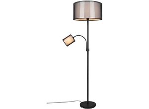 4059157350571 - Etc-shop - Deckenfluter Stehleuchte Standlampe Organza schwarz weiß Leseleuchte h 174 cm