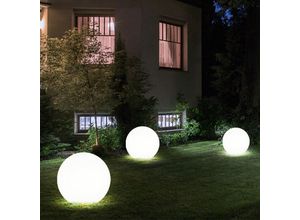 4059157353237 - Etc-shop - Solarleuchte Kugel Garten led Gartendeko Solarkugel für Außen 20 cm Kugelleuchte Solar Leuchtdauer ca 6-8 Stunden h 62 cm 3er Set