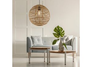 4059157355989 - Pendelleuchte Esstisch Hängelampe Boho Wohnzimmerlampe Bambusgeflecht 1x E27 DxH 30 x 150 cm