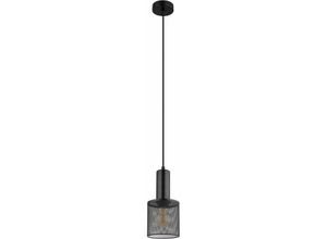 4059157356153 - Etc-shop - Hängelampe Wohnzimmer Esstischleuchte schwarz Pendellampe Industrial Metallgeflecht 1x E27 DxH 21x120 cm