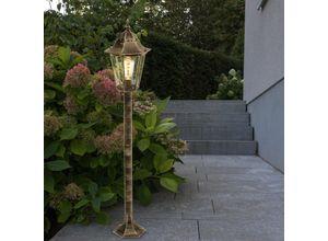 4059157357419 - Etc-shop - Gartenlaterne für Draußen Strom Außenstehlampe für Garten Terrassenlampen Außen stehend Alu-Druckguss bronze 1x E27 DxH 235x120 cm