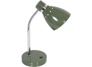 4059157357600 - - Schreibtischleuchte Tischlampe Leseleuchte Spot verstellbar grün 1xE27 chrom