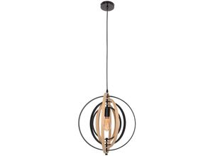 4059157358201 - Wohnzimmerlampe Hängeleuchte Deckenlampe Pendellampe Schwarz Metall Glas H 50cm