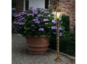 4059157359369 - Etc-shop - Gartenlaterne für Draußen Strom Außenstehlampe für Garten Terrassenlampen Außen stehend Alu-Druckguss bronze 1x E27 DxH 235x120 cm