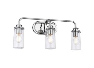 4059157360655 - Wandlampe Wandleuchte Feuchtraumlampe Bad silber Metall 3 flammig Glas l 603 cm 4059157360655 - Wandlampe Wandleuchte Feuchtraumlampe Bad silber Metall 3 flammig Glas l 603 cm