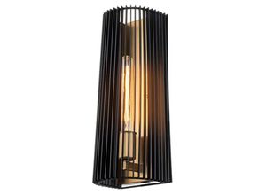 4059157361904 - Wandleuchte Wandlampe Flurlampe Stahl Schwarz Messing 1-Flammig b 184 cm