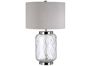 4059157363014 - Tischleuchte Tischlampe Nachttischlampe Beistelllampe Stahl Nickel Grau h 505cm