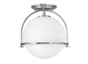 4059157363137 - Deckenleuchte Deckenlampe Wohnzimmerlampe Nickel Stahl Glas d 282 cm 1-flammig