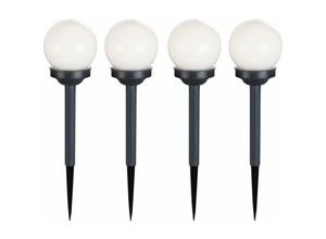 4059157363786 - Etc-shop - Solarkugel Erdspieß Steckllampe Außen Kugel Gartenlampe Deko Erdspieß Kunststoff 1x led DxH 10x39 cm 4er Set