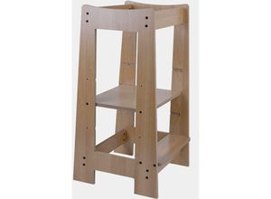 4059157368309 - Etc-shop - Lernturm Küchenhelfer für Kinder Holz Kinderschemel Tritthocker 3 Stufen höhenverstellbar leicht zu reinigen stabil LxBxH 32x42x80 cm