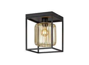 4059157369870 - Etc-shop - Deckenleuchte Wohnzimmerlampe Deckenlampe Metall Schwarz Gold l 23 cm