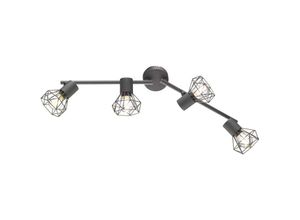 4059157370098 - Etc-shop - Deckenleuchte Deckenstrahler Wohnzimmerlampe 4-Flammig Grau beweglich l 60 cm