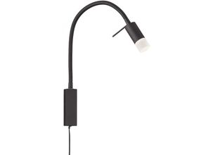 4059157370494 - Etc-shop - Wandleuchte Wandlampe Schlafzimmerlampe led Leseleuchte Flexo-Arm Schwarz h 40cm