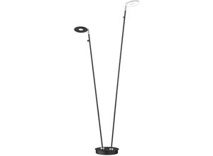 4059157370760 - Stehleuchte Standlampe Wohnzimmerlampe led Dimmbar Schwarz h 135 cm 2-Flammig