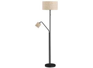 4059157370791 - Stehleuchte Deckenfluter Lesearm Standlampe Wohnzimmerleuchte h 175 cm Schwarz