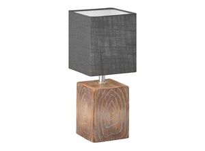 4059157371002 - Etc-shop - Tischleuchte Beistelllampe Nachttischlampe Schlafzimmer Keramik Holzfarbe h 35cm