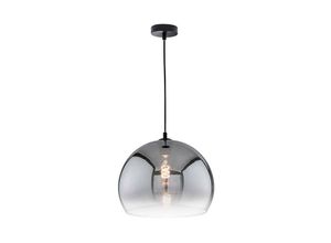 4059157371538 - Pendellampe Hängelampe Esstischleuchte Rauchglas Wohnzimmerlampe schwarz D 35 cm