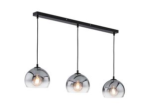 4059157371545 - Etc-shop - Pendellampe Esstischlampe Hängelampe Rauchglas Wohnzimmerlampe 3 flammig l 100cm