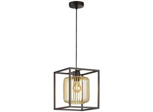 4059157371620 - Etc-shop - Pendellampe Hängelampe Esstischlampe schwarz gold Retro Käfig Wohnzimmerlampe