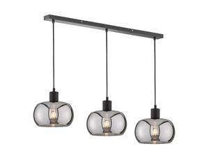 4059157371682 - Etc-shop - Pendellampe Hängelampe Esstischlampe Rauchglas 3 flammig Wohnzimmerlampe l 110cm