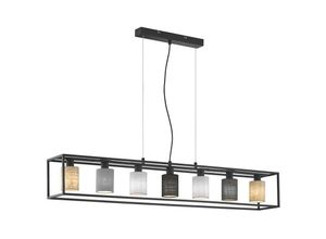 4059157371736 - Etc-shop - Hängelampe Pendellampe Esstischlampe 7 flammig Wohnzimmerlampe Leinenstoff