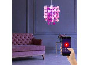 4059157375703 - Etc-shop - Smart Kinder Hänge Leuchte dimmbar Spiel Mädchen pink Decken Lampe App Sprachsteuerung im Set inkl rgb led Leuchtmittel