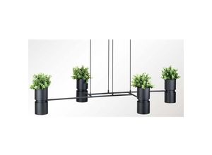 4059157376830 - Hängeleuchte Pflanztopf Pendelleuchte Deckenlampe Stahl Alu Schwarz Blumentopf