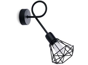 4059157377745 - Etc-shop - Schlafzimmerlampe Wandleuchte Wandlampe Flurleuchte Stahl Schwarz 1-Flammig