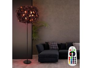4059157378193 - Etc-shop - Stehleuchte Stehllampe Wohnzimmerleuchte 3-flammig Blätterdesign Fußschalter Fernbedienung dimmbar Metall schwarz gold 3x rgb led 4059157378193 - Etc-shop - Stehleuchte Stehllampe Wohnzimmerleuchte 3-flammig Blätterdesign Fußschalter Fernbedienung dimmbar Metall schwarz gold 3x rgb led