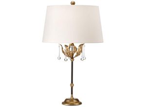 4059157379466 - Etc-shop - Tischleuchte Schlafzimmerlampe Flurleuchte Beistelllampe Bronze Stoff h 72 cm