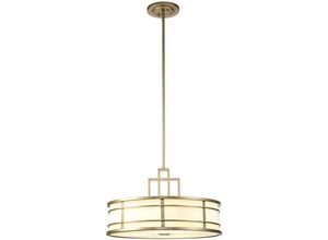 4059157379626 - Pendelleuchte Deckenlampe Hängelampe Wohnzimmerlampe Stahl Glas Messing d 533cm