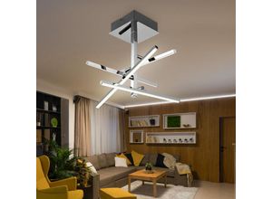 4059157382374 - Deckenleuchte Deckenlampe Wohnzimmer chrom in quadratischem Design mit verstellbaren Stäben Metall Acryl 4x led 4x 4 Watt 4x 320 lm warmweiß LxBxH