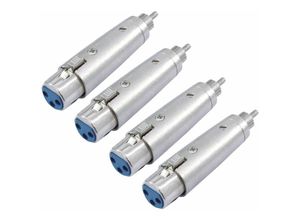 4059157383562 - Etc-shop - xlr Stecker auf Cinch RCA Adapter 3 polig Audio Mikrofon Anschluss 4er Set