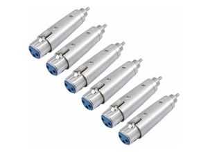 4059157383593 - XLR Stecker auf Cinch RCA Adapter 3 polig Audio Mikrofon Anschluss 6er Set