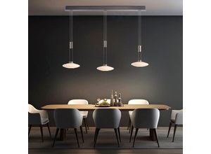 4059157386501 - Pendelleuchte Hängelampe Zugpendel höhenverstellbar Esstischlampe Hängeleuchte 1 flammig led dimmbar Metall Glas led 26 Watt warmweiß LxBxH