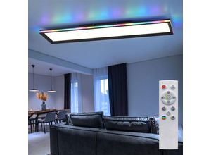 4059157386624 - Etc-shop - led Deckenlampe Deckenleuchte Wohnzimmerlampe Tageslichtlampe Esszimmerleuchte Kunststoff weiß dimmbar Fernbedienung cct rgb Memory 43W