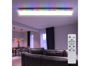 4059157386648 - Deckenleuchte Regenbogen Effekt dimmbar Wohnzimmerlampe LED Deckenlampe Farbwechsel LED mit Fernbedienung 1x LED 43 W 2300Lm 2700-5000 Kelvin L