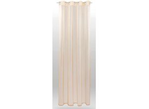 4059222004583 - Bestlivings - Gardine mit Ösen Transparent Voile 140 x 145cm ( Breite x Länge ) in beige - nude Ösenschal in vielen weiteren Farben und Größen