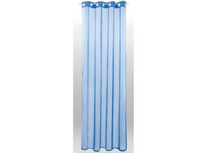 4059222004705 - Bestlivings - Gardine mit Ösen Transparent Voile 140 x 175cm ( Breite x Länge ) in blau - mittelblau Ösenschal in vielen weiteren Farben und Größen