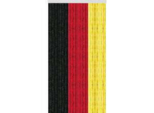 4059222023270 - Arsvita - Flauschvorhang 80x220 cm in Unistreifen schwarz - rot - gelb perfekter Insekten- und Sichtschutz für Ihre Balkon- und Terrassentür viele