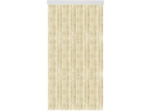 4059222023508 - Flauschvorhang 160x185 cm in Unistreifen beige perfekter Insekten- und Sichtschutz für Ihre Balkon- und Terrassentür viele Farben - Unistreifen