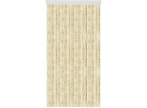 4059222023928 - Flauschvorhang 160x220 cm in Unistreifen beige perfekter Insekten- und Sichtschutz für Ihre Balkon- und Terrassentür viele Farben - Unistreifen