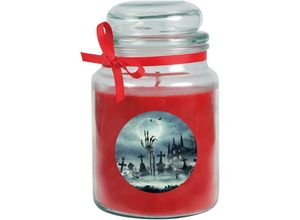 4059222024529 - Hs Candle - Halloween Duftkerze im Bonbonglas - viele Motive zur Auswahl Ideale Herbstdeko - Rot