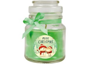 4059222024635 - Hs Candle - Duftkerze im Glas - Weihnachten Grün - Bonbon 120gr ( 30h ) - Grün